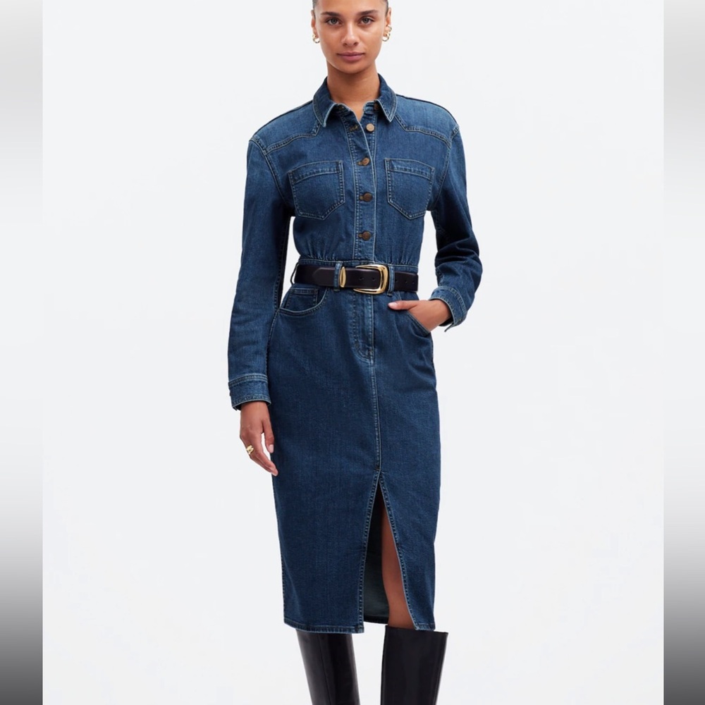 Denim Midi Shirtdress